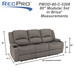 RecPro Charles 80" Powered RV Wall Hugger Recliner Sofa in Ultrafabrics Brisa