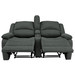 RecPro Charles 64" Double RV Wall Hugger Recliner Sofa with Console in Cloth