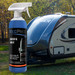 RecPro RV wash and wax bottle with an RV in the background.