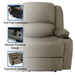 RecPro Charles 64" Powered Double RV Wall Hugger Recliner Sofa RV Loveseat