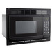 Black RV microwave with black trim ring.