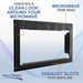 Creates a clean look around your microwave. Microwave trim ring. Exhaust slots for airflow.