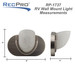 RV 12V Wall Sconce Brushed Nickel with Frosted Sconce