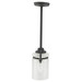 RV 12V Ceiling Mounted Pendant Light with Crackle Glass Sconce