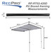 6.5' Van or Camper Awning Rooftop Kit with Built In LED Lighting