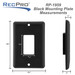 Black RV switch mounting plate cover measurements.