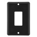 Black RV switch mounting plate cover front view.