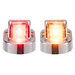 Trailer Fender Light Set Amber and Red Clearance Marker Lights with Chrome Cover 2-Pack