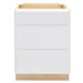 RV Cabinets White Shaker | 3 Drawer Base 24" W | RTA Cabinets