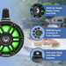 Rockford Fosgate M2WL-8B 8" Marine Wakeboard Tower Speakers with RGB LEDs 