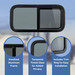 RV Window Teardrop 30"W x 15"H with Trim