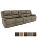 RecPro Charles 111" Quad Wall Hugger RV Recliner Sofa with Two Drop Down Consoles & Cup Holder Console