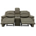 RecPro Charles 70" Double RV Wall Hugger Recliner Sofa with Console