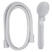 4" Shower Handles White/Smoke with Hand Held Shower & Hose