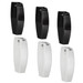 Rounded RV Baggage Door Catch Set Black and White