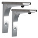 Two foldable concession shelf brackets.