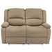 RecPro Charles 58" Double RV Wall Hugger Recliner Sofa in Cloth