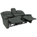 RecPro Charles 70" Double RV Wall Hugger Recliner Sofa with Console in Cloth