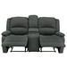 RecPro Charles 70" Double RV Wall Hugger Recliner Sofa with Console in Cloth