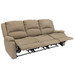 RecPro Charles 80" Triple RV Wall Hugger Recliner Sofa with Drop Down Console in Cloth