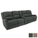 RecPro Charles 111" Quad Wall Hugger RV Recliner Sofa with Two Drop Down Consoles & Cup Holder Console in Cloth