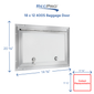 Square RV Baggage Door and Compartment Storage 18"w x 12"H