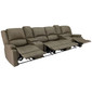 RecPro Charles 126" Quad Wall Hugger RV Recliner Sofa with Dual Consoles