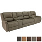 RecPro Charles 126" Quad Wall Hugger RV Recliner Sofa with Dual Consoles