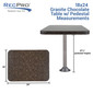 RecLite LS RV Table 18" X 24" with Optional Leg System