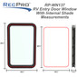 RV Entry Door Window Frame