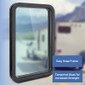 RV Entry Door Obscure Glass Window with Frame 16"W x 25"H