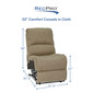 RecPro Charles 22" RV Recliner and Drop Down Comfort Console w/ Cup Holders in Cloth