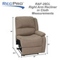 RecPro Charles 29" Right Arm Recliner Modular RV Furniture Reclining Luxury Lounger in Cloth