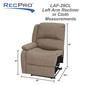 RecPro Charles 29" Left Arm Recliner Modular RV Furniture Reclining Luxury Lounger in Cloth