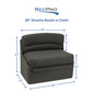 RecPro Charles 38" RV Dinette Booth in Cloth with Storage | Converts to Bed