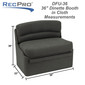 RecPro 36" RV Dinette Booth Cloth with Optional Table and Leg