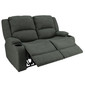 RecPro Charles 58" Powered Double RV Wall Hugger Recliner Sofa RV Loveseat in Cloth