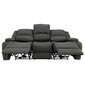 RecPro Charles 80" Powered Triple RV Wall Hugger Recliner Sofa RV Loveseat in Cloth
