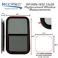 RV Window Teardrop 18" W x 30" H