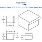 Alpha 11 Gallon 15" x 17.25" x 11.75" RV Fresh Water Tank VR151712W