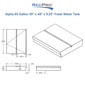Alpha 65 Gallon 39" x 48" x 9.25" Fresh Water Tank VR39489W