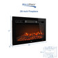 RV Electric Fireplace 26" with Flame Color Settings