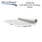 9.5' Wide PVC RV Rubber Roof Kit in White Measurements
