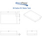 38 Gallon Water Tank 59" x 36" x 5" Elkhart Plastics EPI 4367