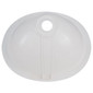 White bathroom sink bottom view.
