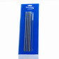 A 4 pack of stainless steel bent straws for tumblers.