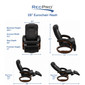 RecPro Nash 28" RV Euro Chair Recliner in Black RV Furniture