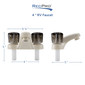 Measurement 4" RV Faucet Bathroom Accessory in Parchment