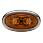1.5" LED Mini Oval Surface Mount Marker Clearance Lights Multiple Colors Chrome