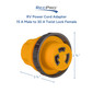 RV Power Cord Adapter 15 Amp Male to 30 Amp Twist Lock Female